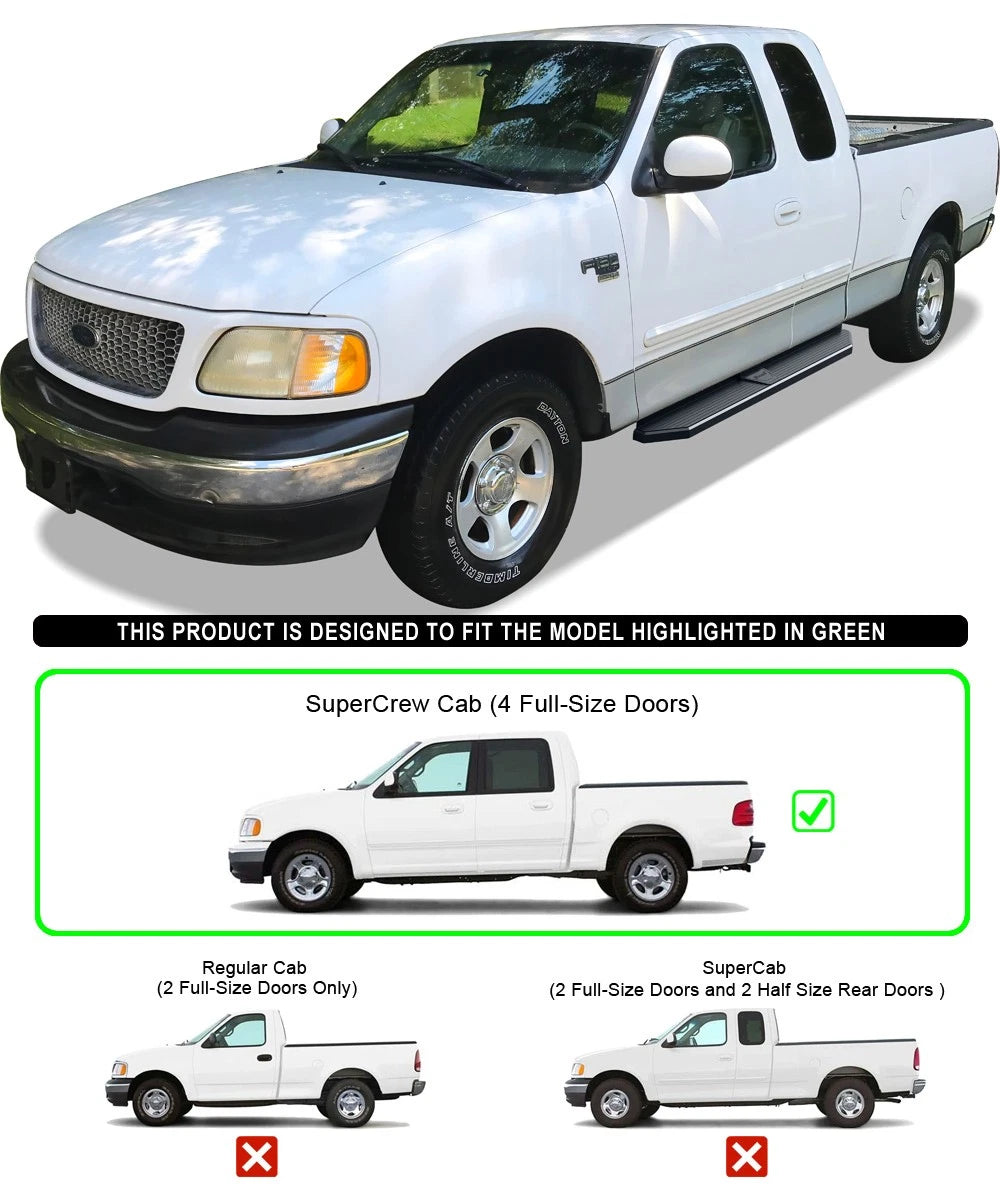Running Boards for Ford F150 F250 SuperCrew Cab (2001-2003)