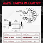 Set of 4 Hubcentric Wheel Spacers 2" for Ford Expedition (2015-2024)