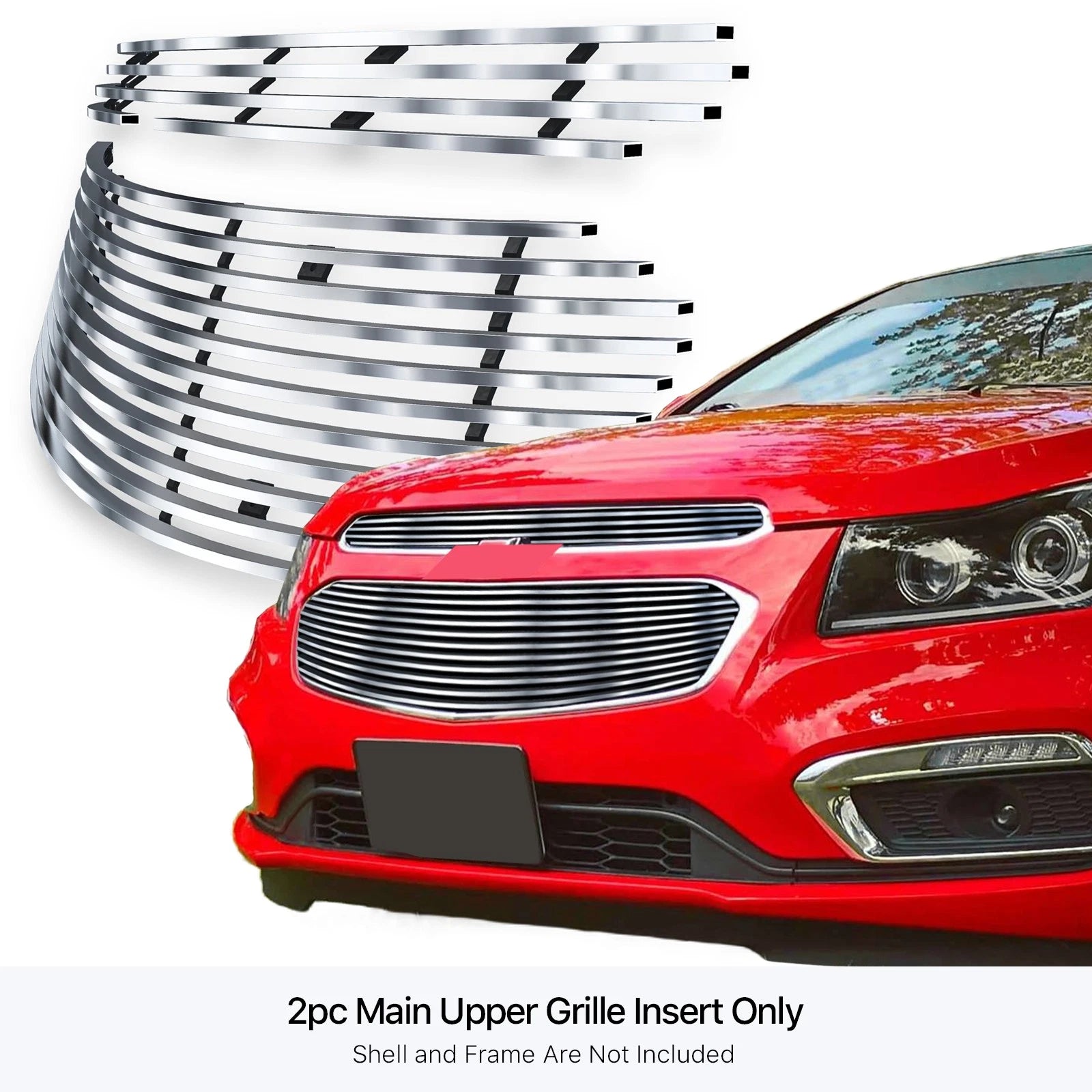 Stainless Silver Billet Grille Insert for Chevy Cruze (2015-2015)