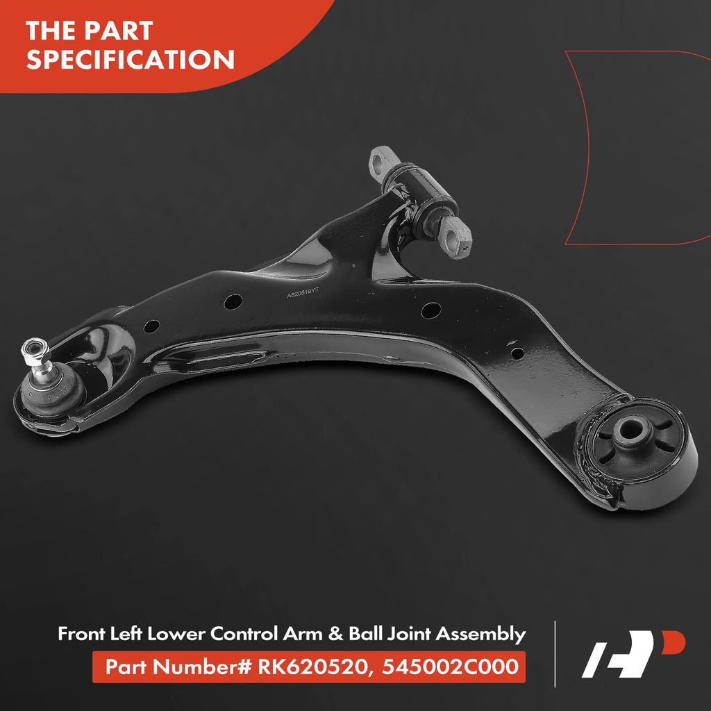 Front Left Lower Control Arm with Ball Joint for Kia Spectra (2000-2009)