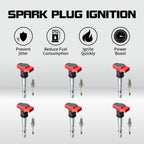 Set of 6 Ignition Coils + 6 Spark Plugs for Audi A4 A8 Q5 Q7 R8 S4 VW UF529