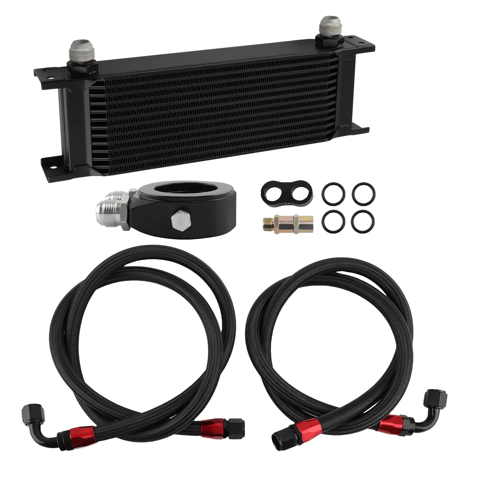 Oil Cooler Kit with Filter Relocation Adapter for Universal (13 Row)