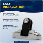 Bimini Top Hardware Swivel Deck Hinge for Universal Applications (Stainless Steel, Nylon)