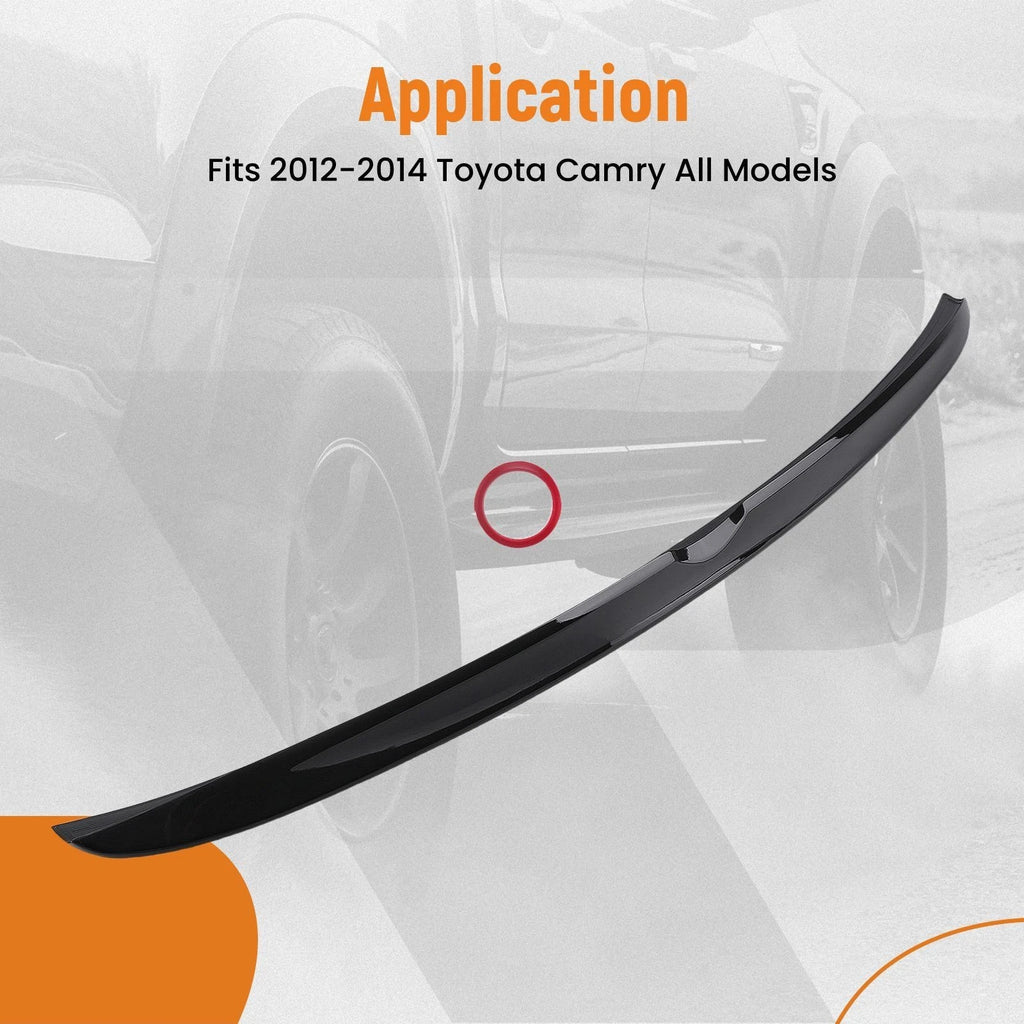 Black ABS Trunk Spoiler for Toyota Camry (2012-2014)