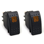2X 12V 20A LED On/Off Rocker Switch for Marine Boats (SPST 3P)