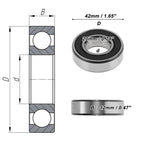 Deep Groove Ball Bearing 6004VV for Various Applications (20x42x12mm)