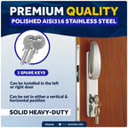 Mortise Lock Set for Five Oceans Door (Interior Exterior)