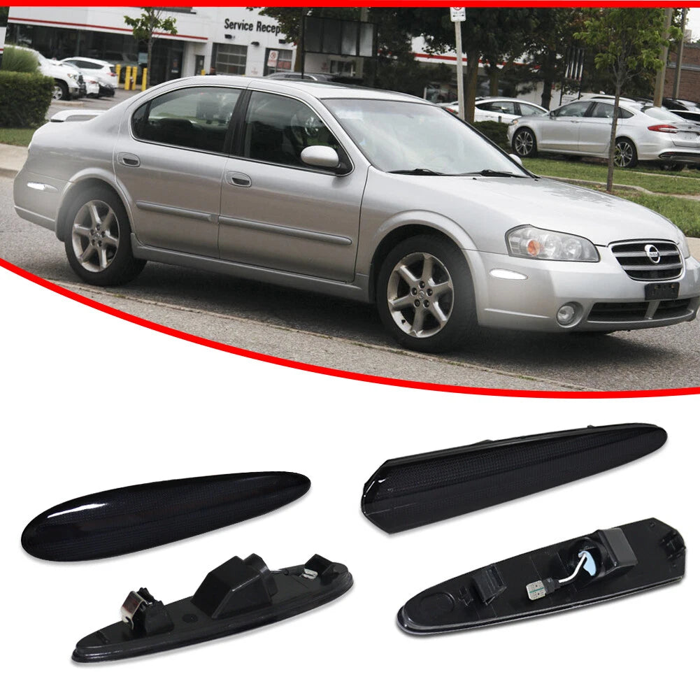 Front & Rear White LED Side Marker Lamps for Nissan Maxima (2000–2003)