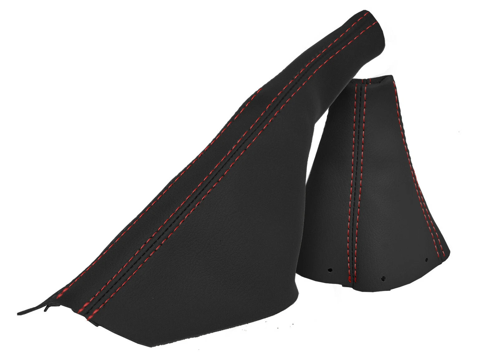 Leather Manual & E Brake Boot Cover for Audi TT (1998–2006) Red Stitch