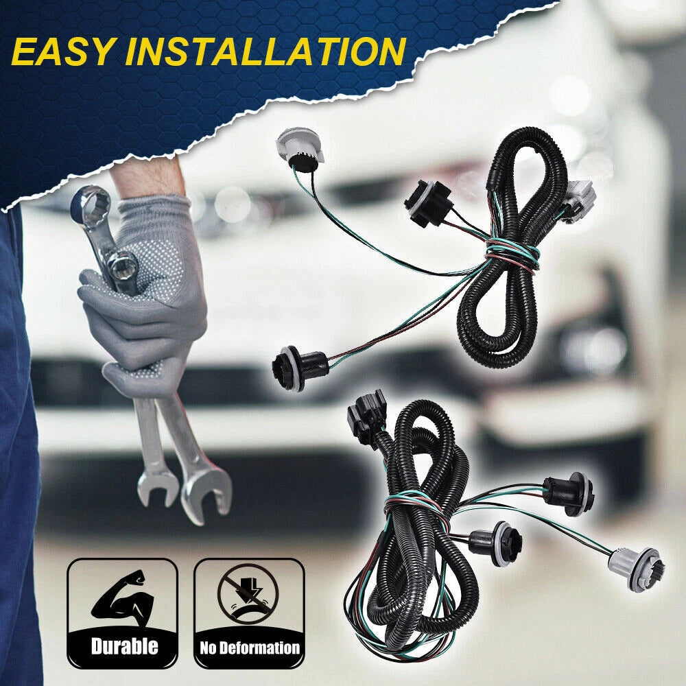Rear Backup Light Bulb Wiring Harness for Chevy Silverado Pickup Truck