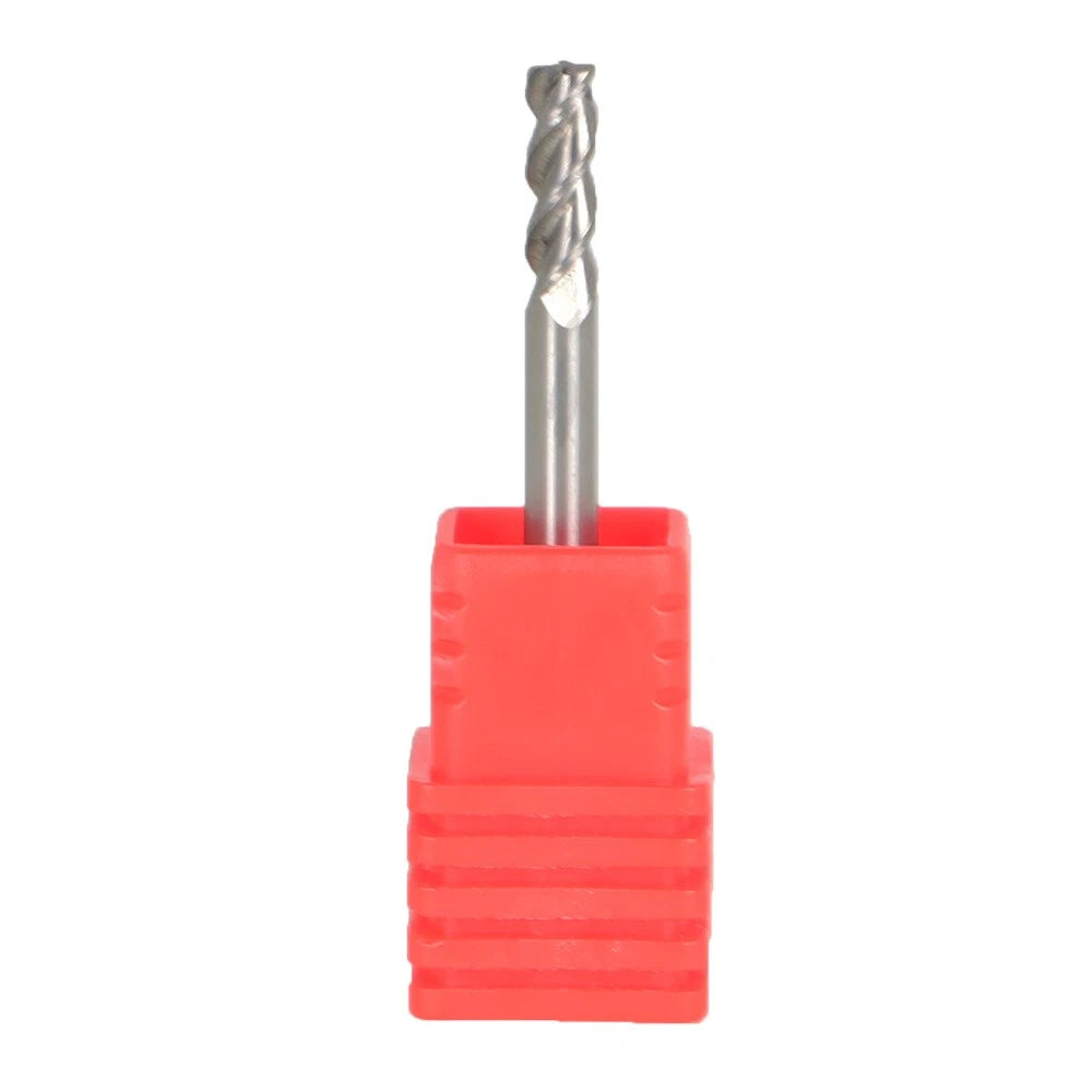 3Pcs 1/8" Carbide End Mill for Aluminum (Regular Length)