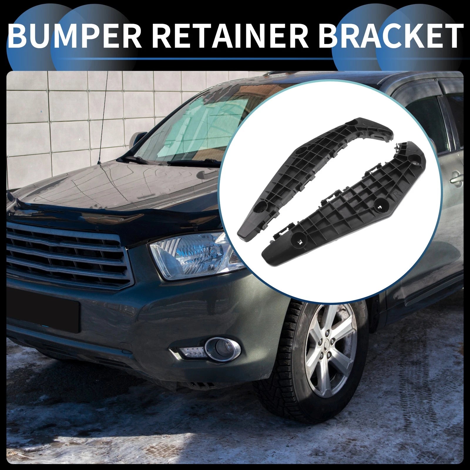 1 Pair Front Bumper Retainer Bracket No. 521450E050 for Toyota Highlander (2011–2013)