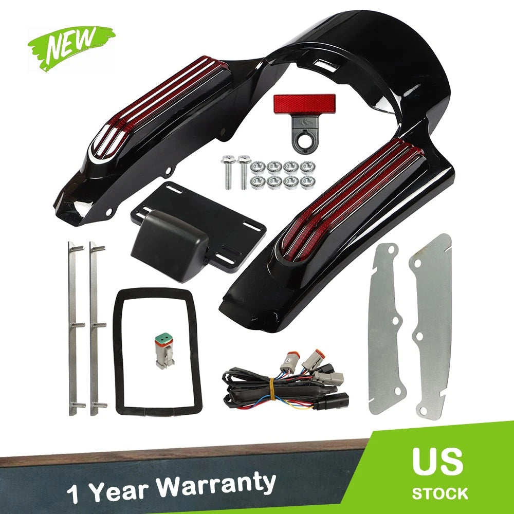Rear Fender Fascia with LED Light Kit for Harley Touring Electra Glide Road King (2014–2022)