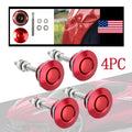 4X Red Push Button Quick Release Hood Pins for Universal Cars (USA)