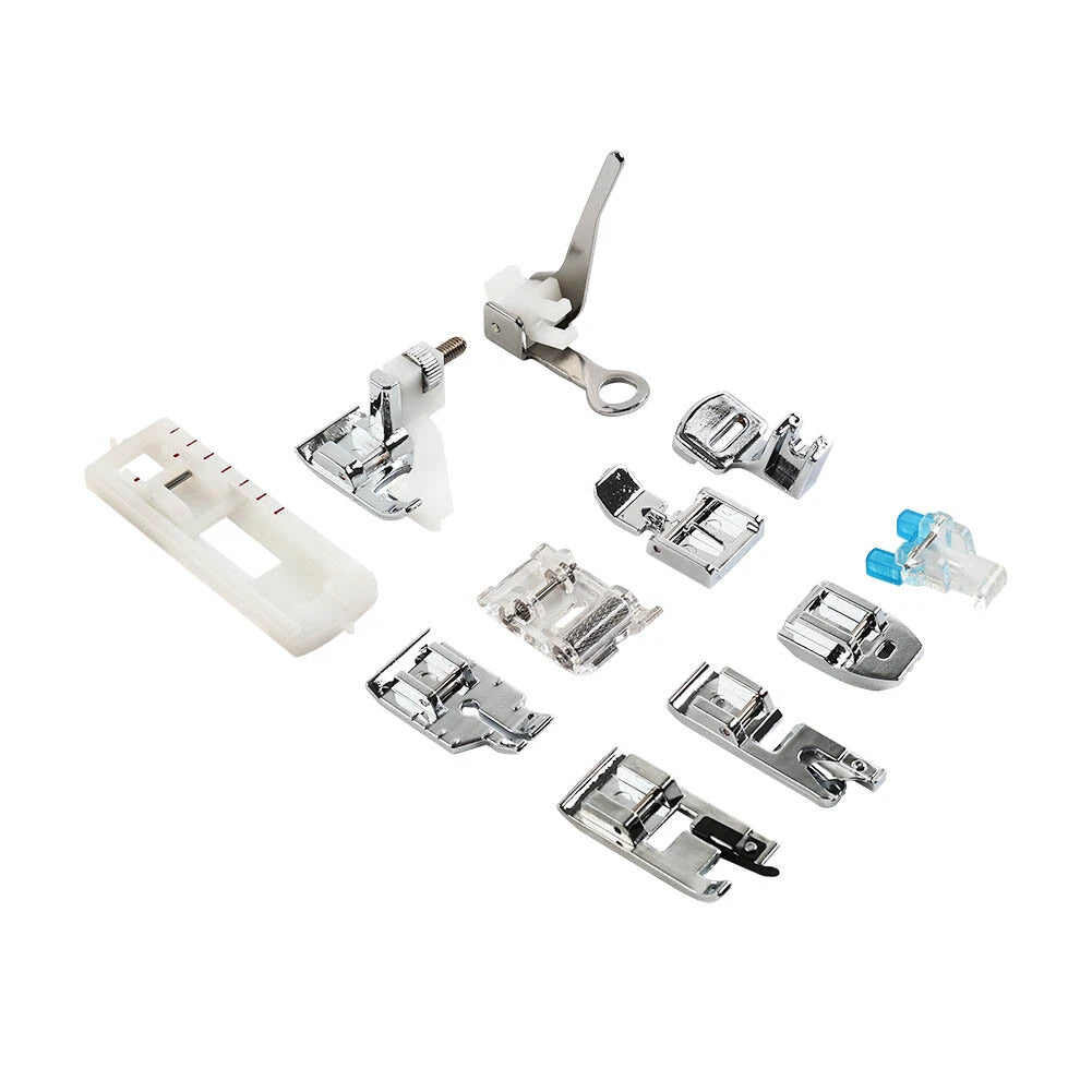 11PC Presser Feet Kit for Singer Brother Janome Elna Kenmore Low Shank