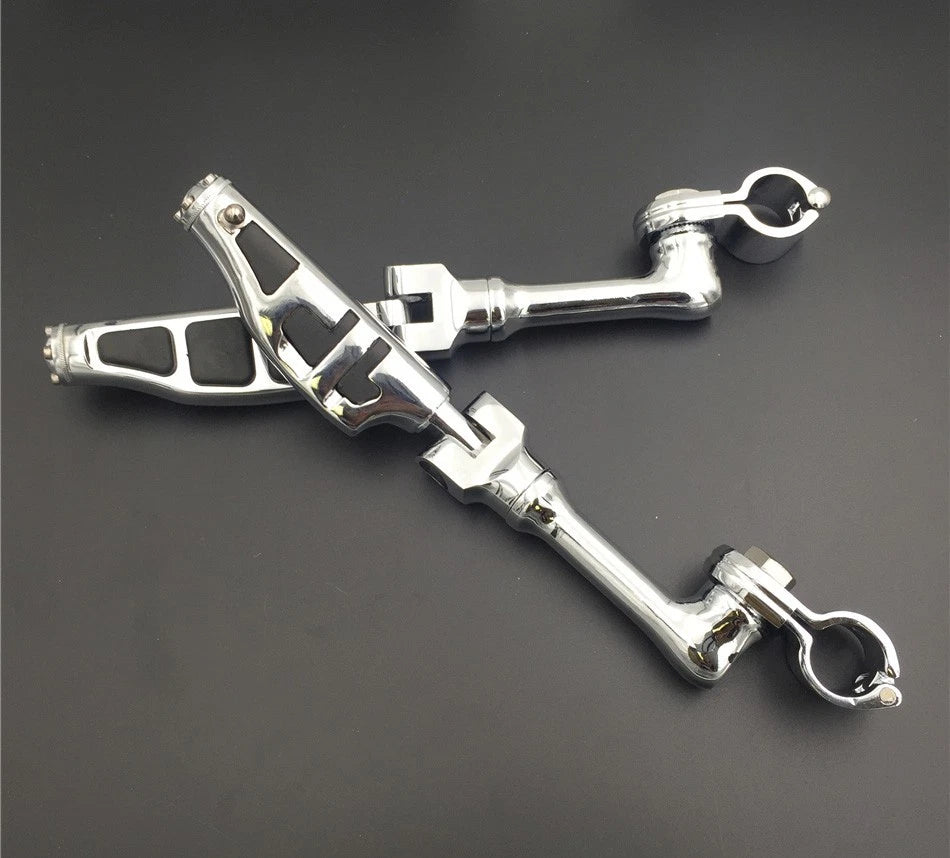 Chrome 1" Flat End Footrest for Harley Sportster 883 1200 (2004–2023)