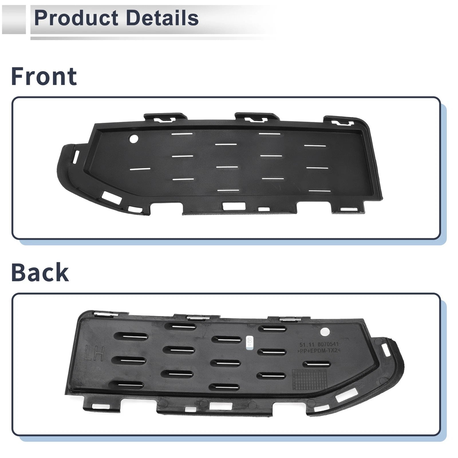 1 Pc Fog Light Grill for BMW 5 Series (2018–2020) No. 51118068341