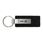 Black Leather Keychain KC1540.MKS - Officially Licensed for Lincoln MKS