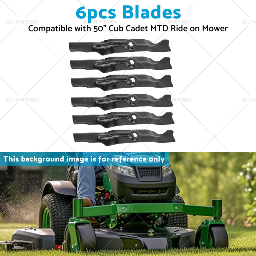 6pcs Cutting Blades for Cub Cadet MTD Ride Mower (742-04053)