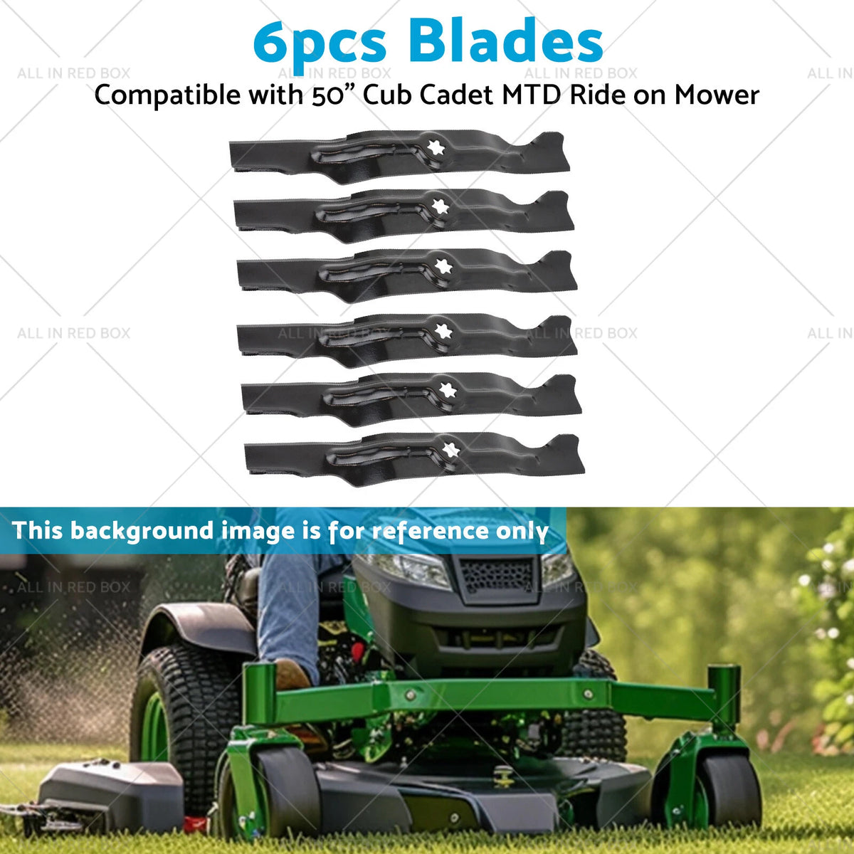 6pcs Cutting Blades for Cub Cadet MTD Ride Mower (742-04053)