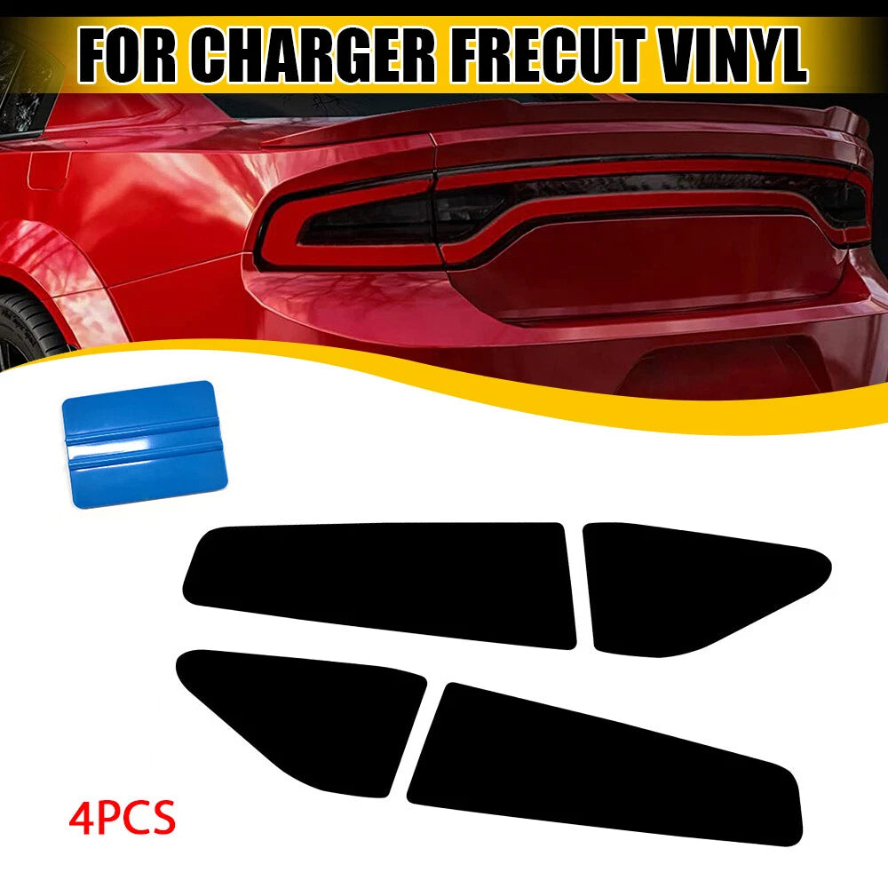 Smoked Headlight Tint Overlay for Dodge Charger (2015–2021)