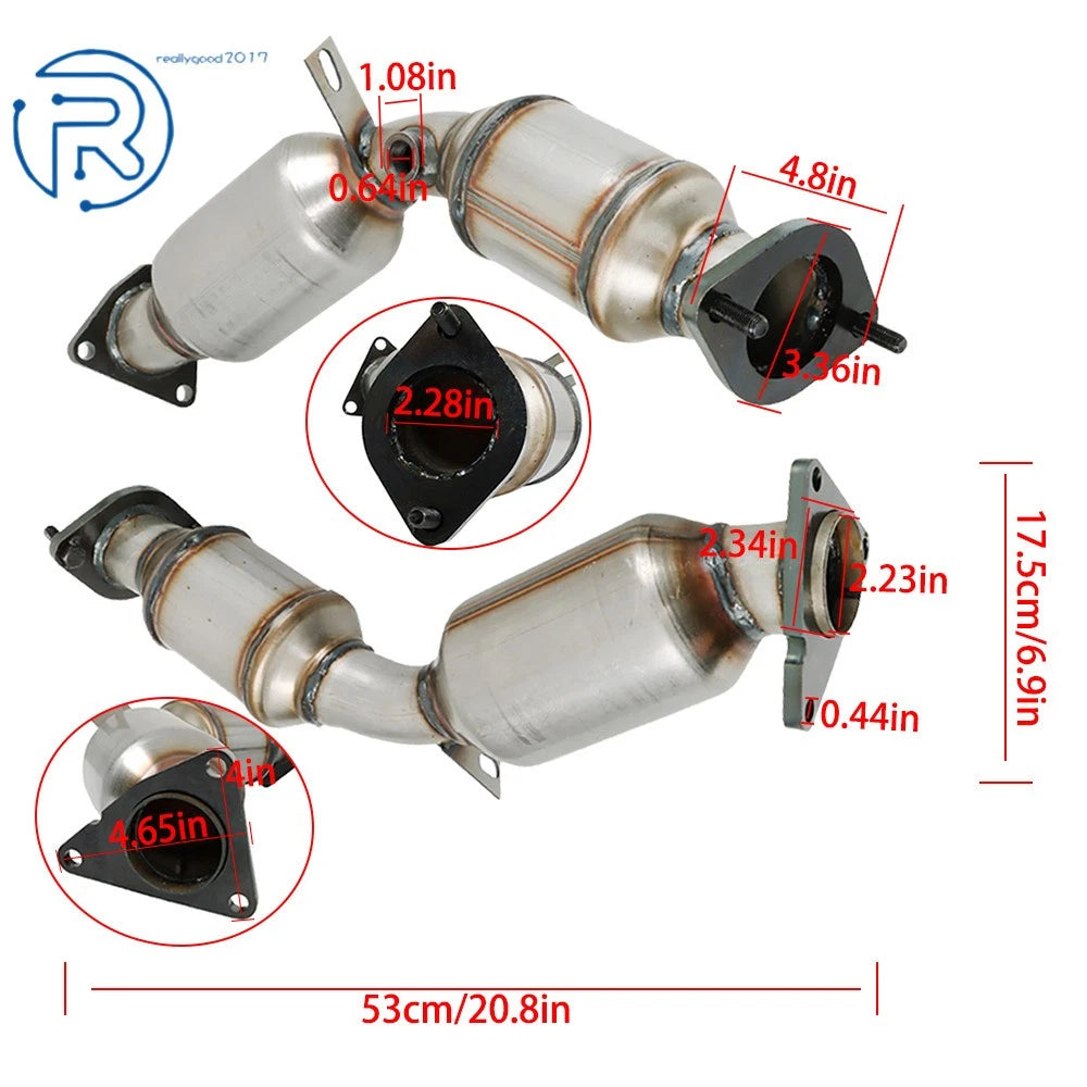 2X Catalytic Converter Set for Infiniti Q40 Q50 Q60 3.7L (2014–2015)