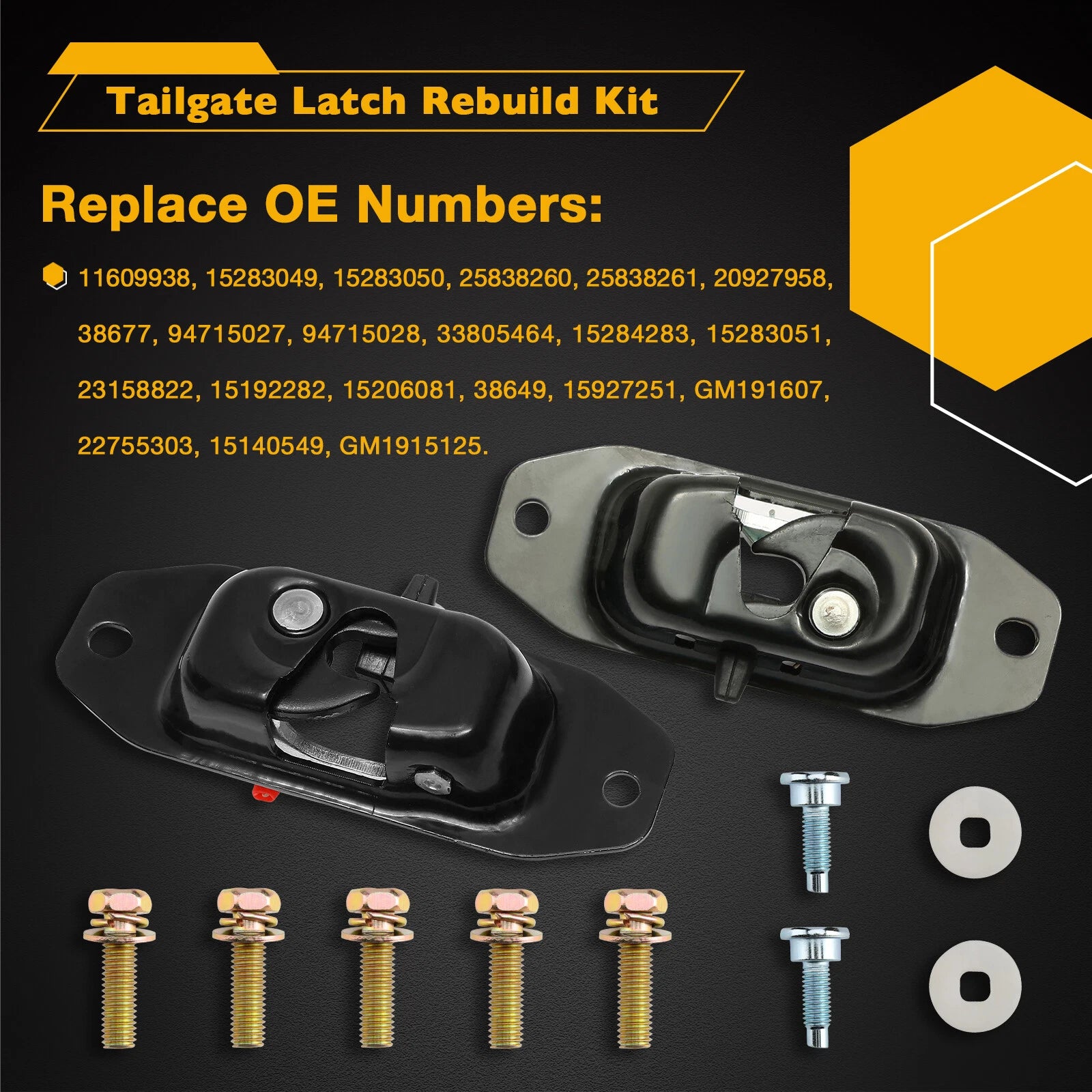 Tailgate Latch Handle Rebuild Kit for Chevy Silverado GMC Sierra (2007–2014) 20928119