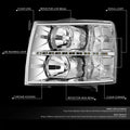 LED DRL Strip for Chevy Silverado (2007–2014) - Chrome Housing Clear Corner