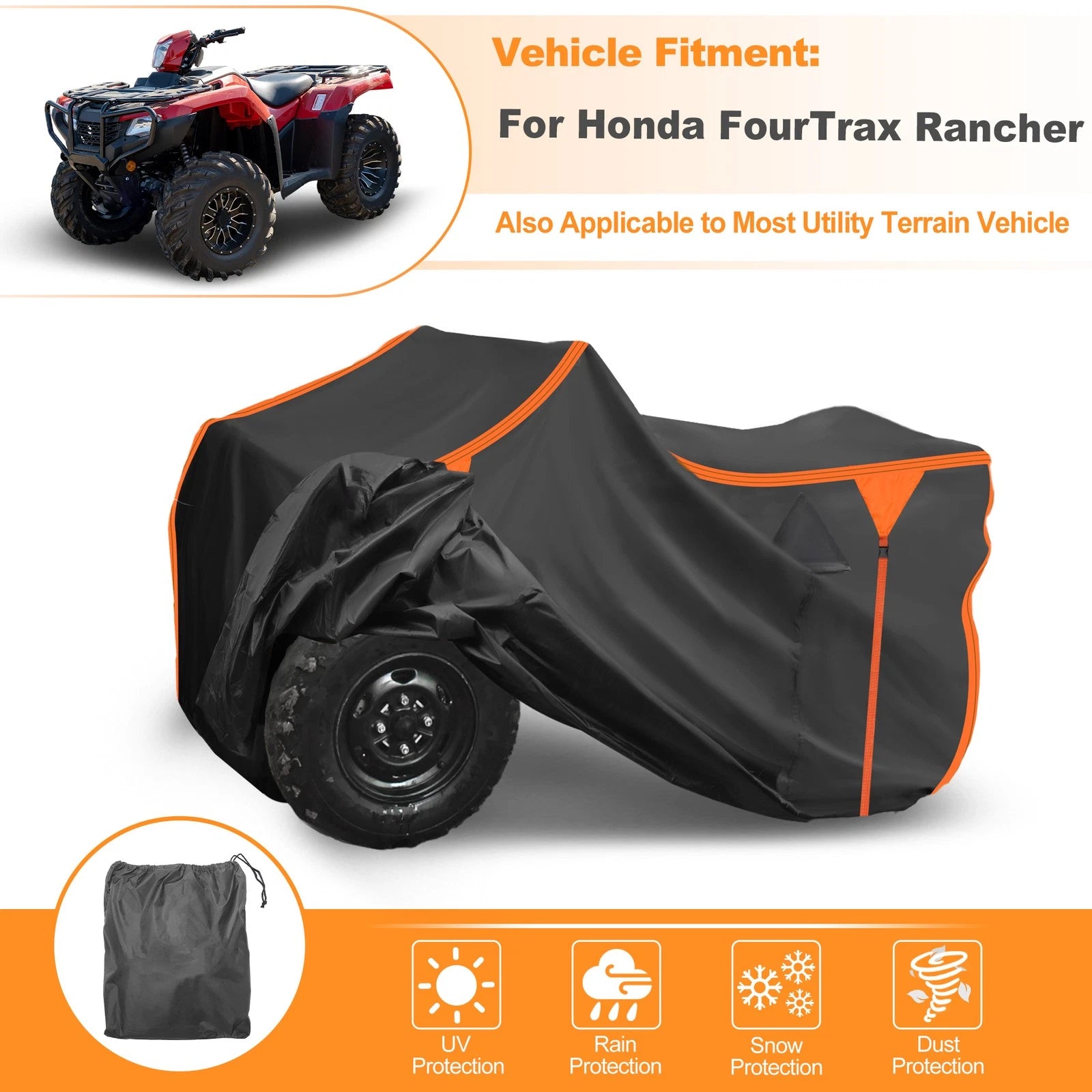 Waterproof Oxford ATV Cover for Honda FourTrax Rancher 