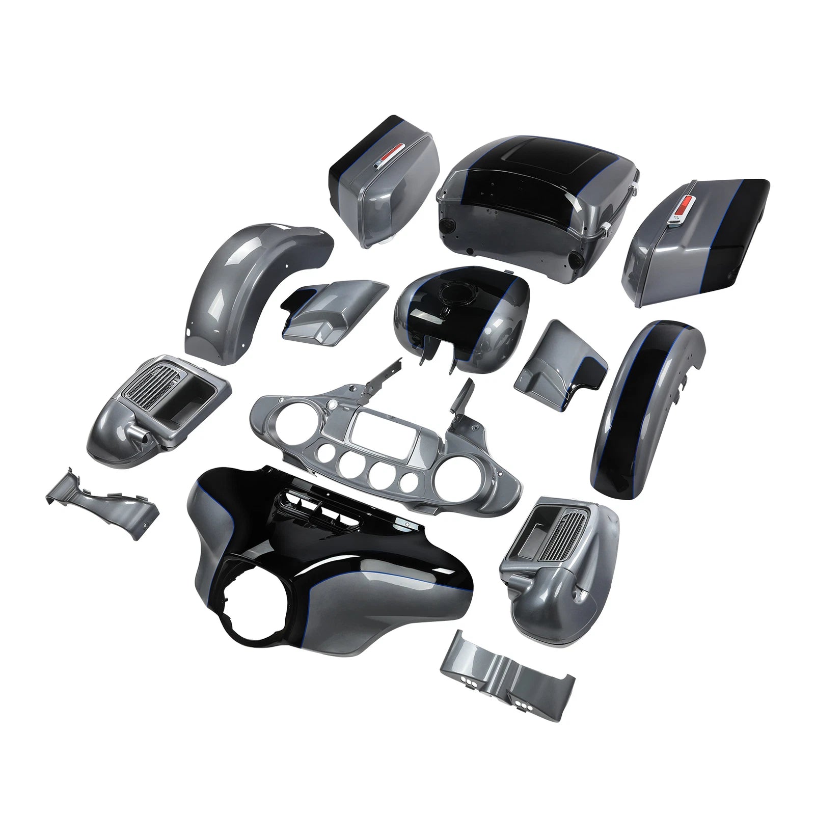 Fairings Body for Harley Electra Glide (2014–2024) Gauntlet Gray Metallic/Vivid Black