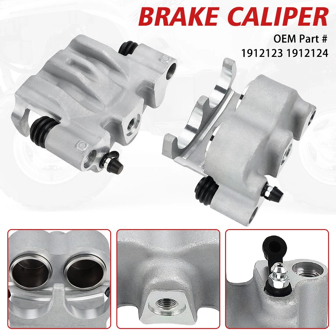 Front Brake Calipers & Pads for Polaris Ranger 700 (2008–2009), Ranger EV (2010–2021)