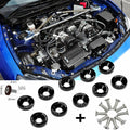 Black Billet Alloy Front Bumper Washer Bolt Bay Dress Decor Kit for Audi (2013–2018)