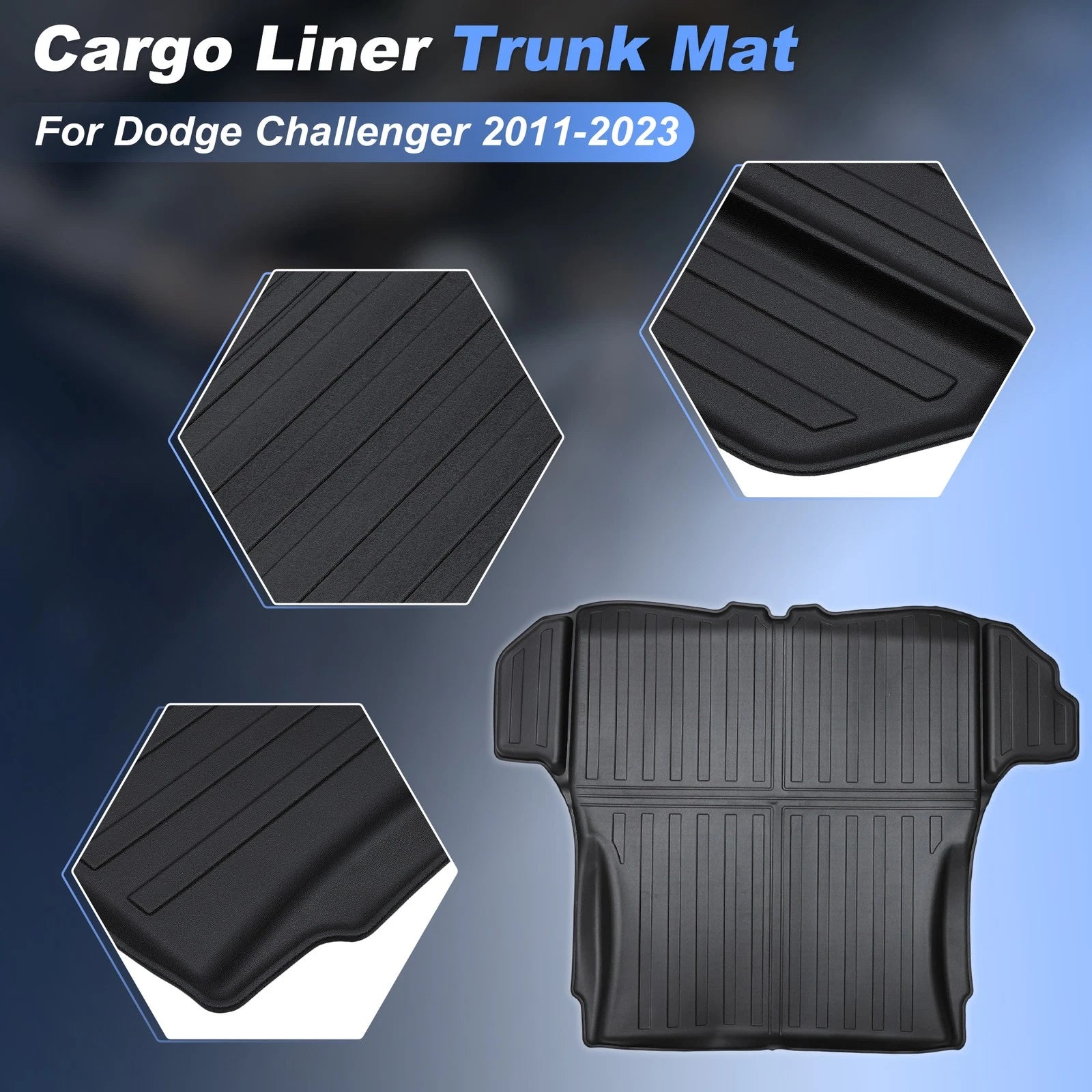 All Weather Cargo Mat for Dodge Challenger (2011–2023) TPE Trunk Liner