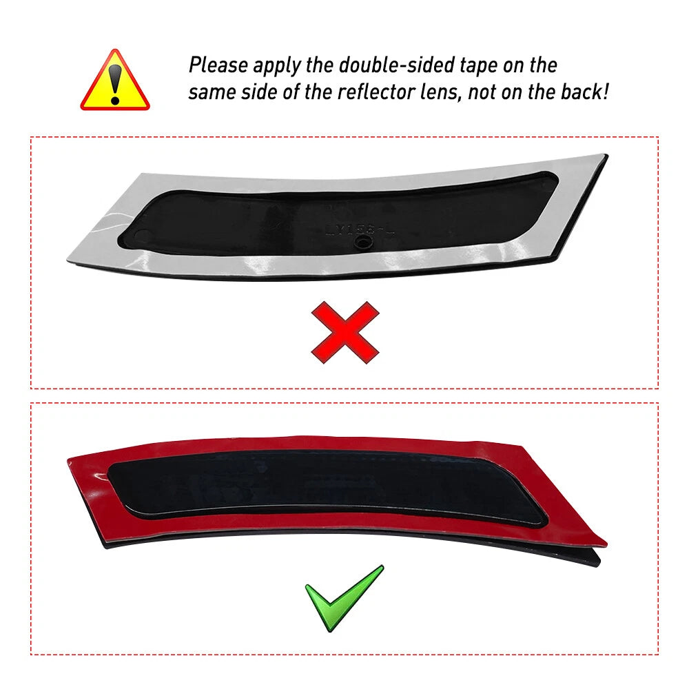Smoke Pair Front Side Bumper Marker Reflectors for BMW 5 Series (2011-2016)