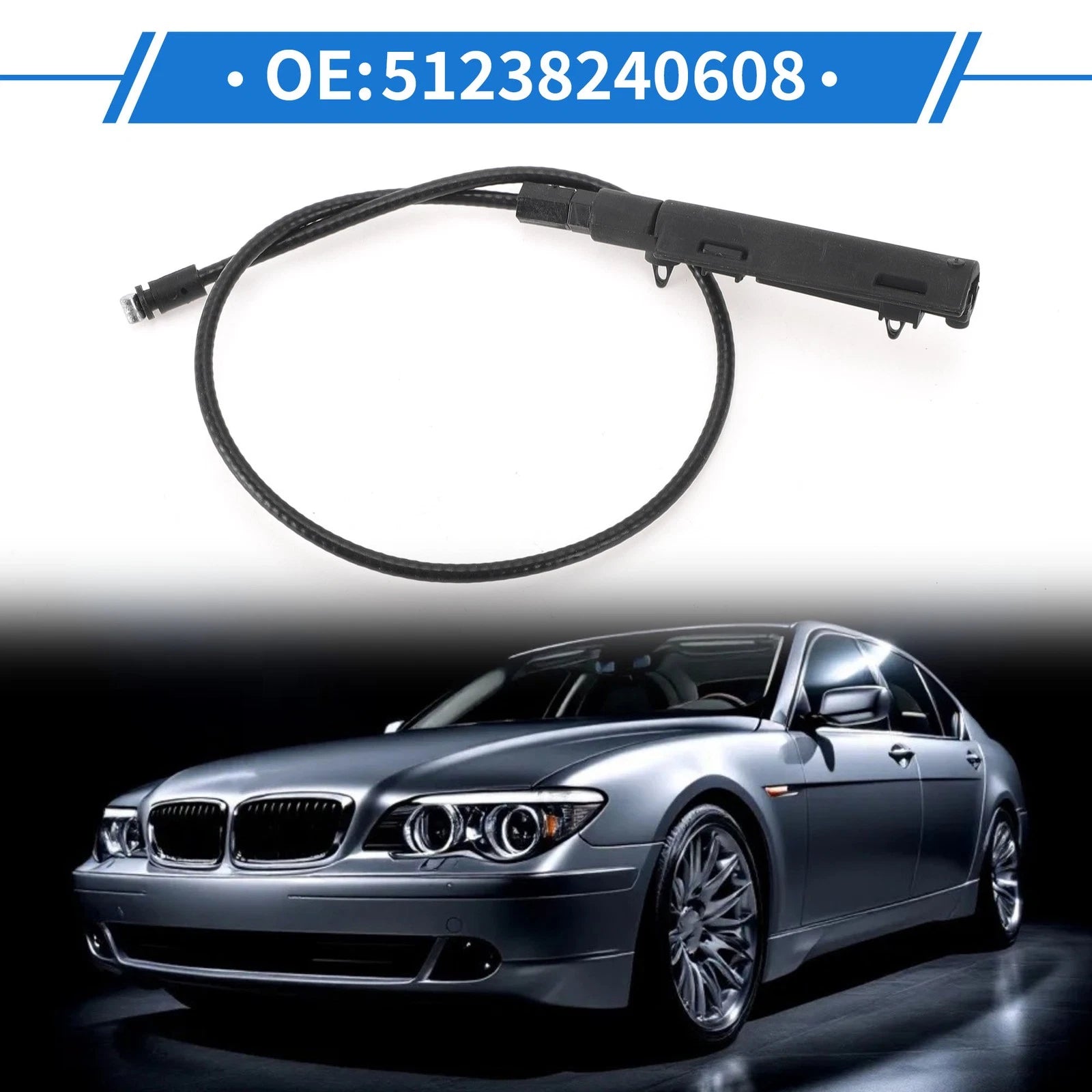 Hood Release Cable No. 51238240608 for BMW 745Li 745i (2002–2005)