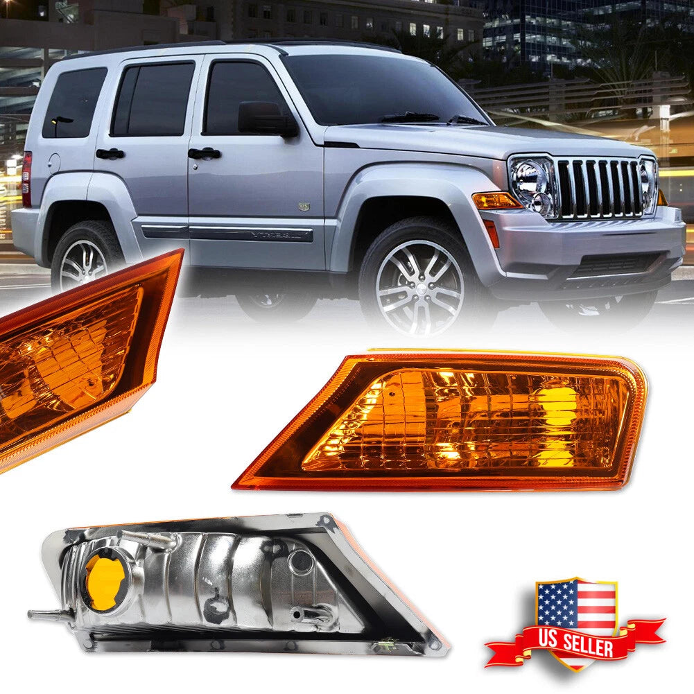Fender Mounted Amber Marker Signal Lights for Jeep Liberty (2008–2012)
