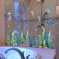 Double Sided Marine Life Window Sticker for Glass Doors (11.81x23.62in)