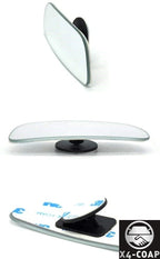 2X Wide Angle Convex Rear Side View Blind Spot Mirrors for Universal Fit