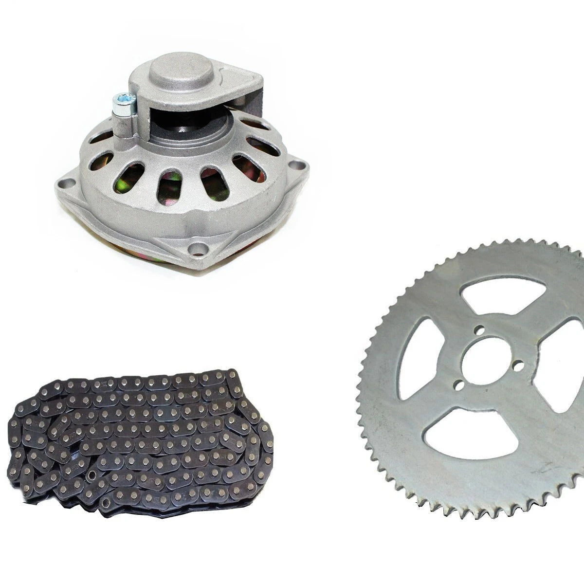 Clutch Drum Bell Housing + T8F Chain + Sprocket for 49cc Pocket Quad (N/A)
