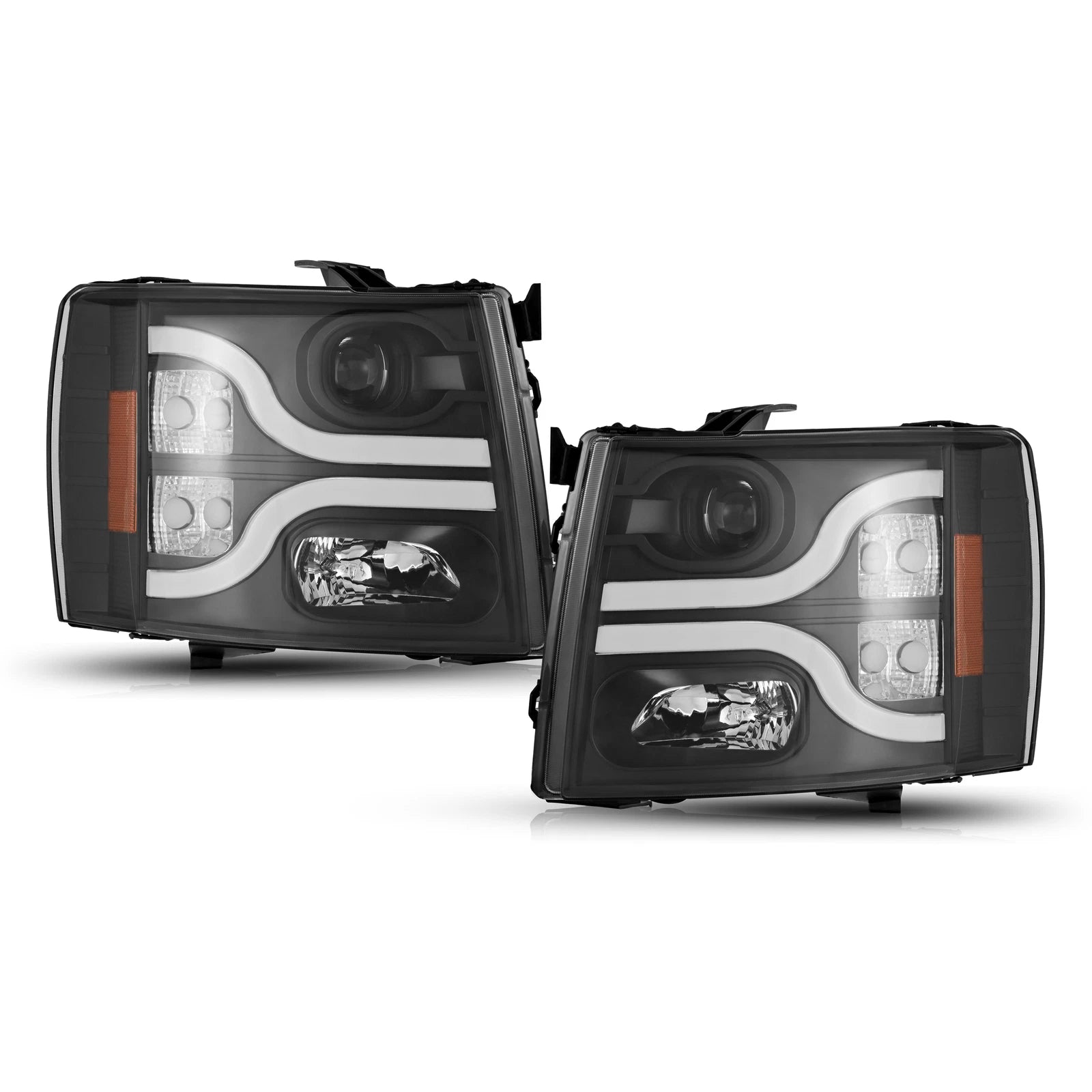 Projector LED Headlights for Chevy Silverado 1500 2500 3500 HD (2007–2013)