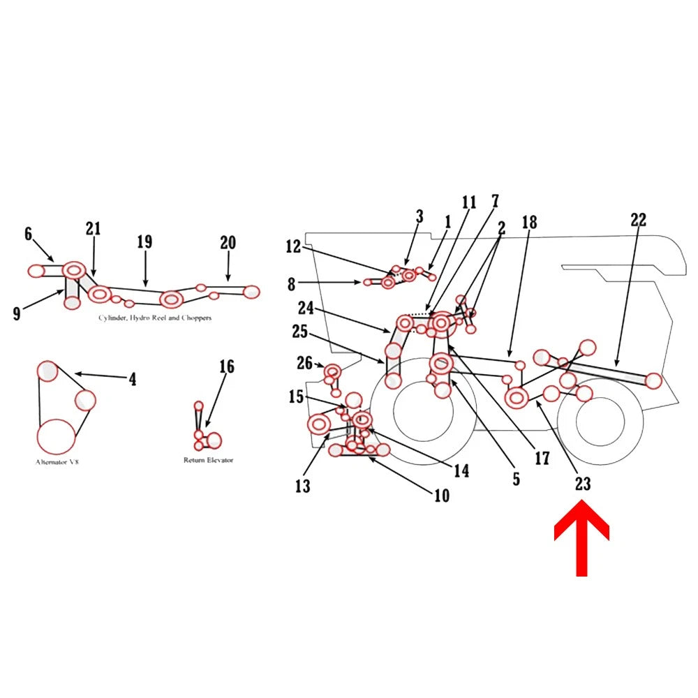 843310M1 Belt for John Deere Combine Straw Walker (Europe Only)
