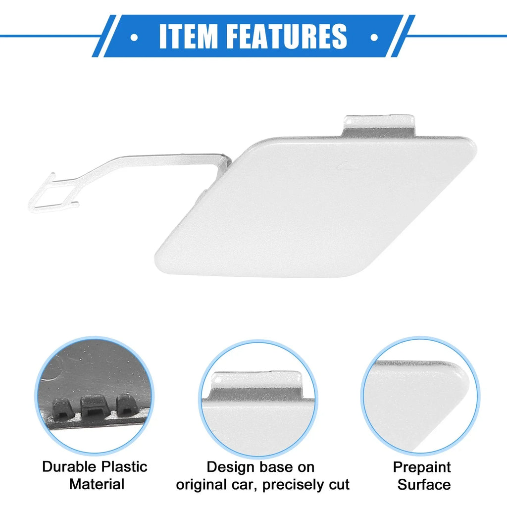 Rear Bumper Tow Hook Eye Hole Cover Cap for BMW 3 F30 White (2012-2015)