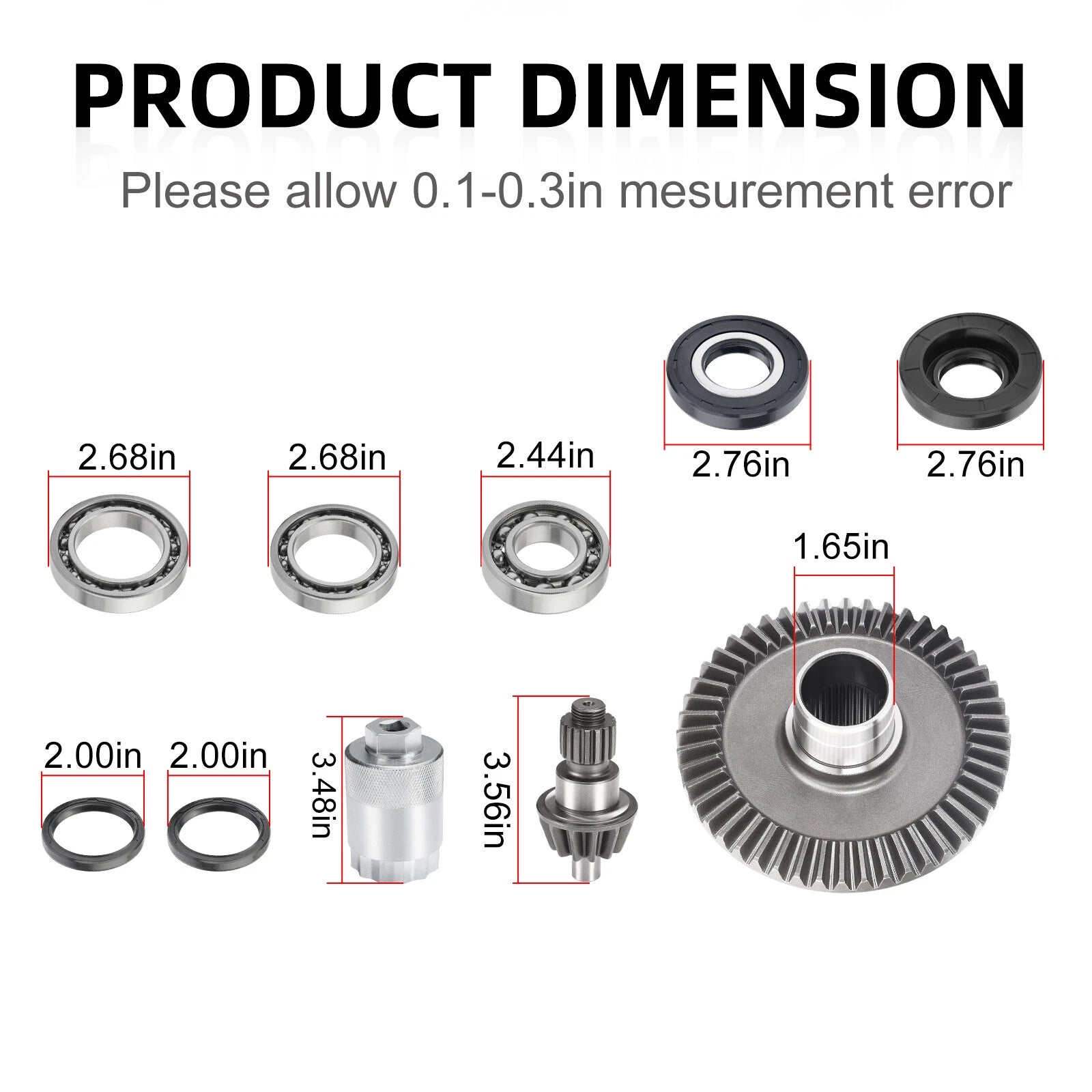Rear Differential Ring Pinion Gear Bearings for Honda Recon 250 (2002–2023)