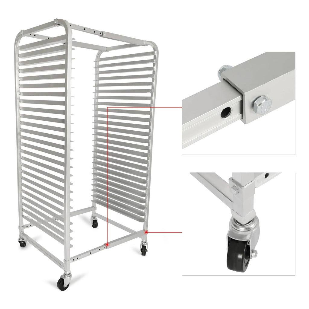 Drying Rack for Screen Printing with Brake Wheels, Adjustable Aluminum