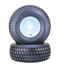 Set of 2 Lawn Mower Tires & Wheels 22X9.5-10 4-Ply with 4x4" White Wheel