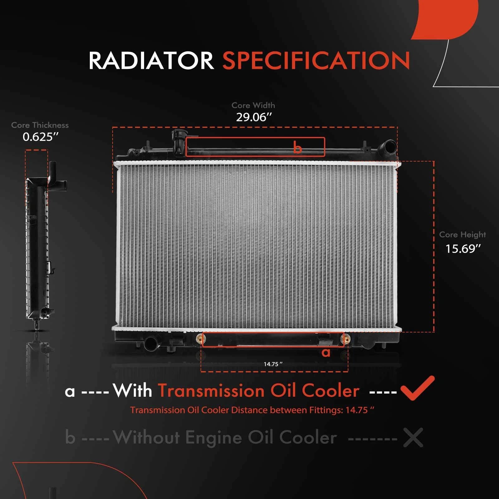 Radiator and Cooling Fan Assembly for Nissan 350Z (2003–2006)