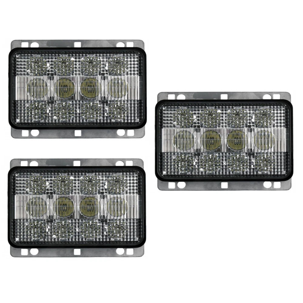 3X Rectangle LED Headlights for Case/International Harvester