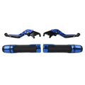 Blue Extendable Brake Clutch Levers & Grips for BMW F650GS (2002-2007)