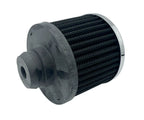 Chrome Valve Cover Breather Push In with Black Filter for 1-1/4" Hole