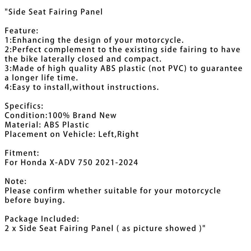 Seat Side Cover Panel for Honda X-ADV 750 (2021–2024)